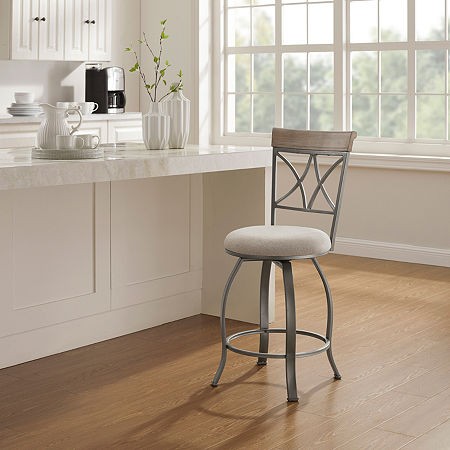 Thornridge Counter Height Swivel Bar Stool, One Size, Gray