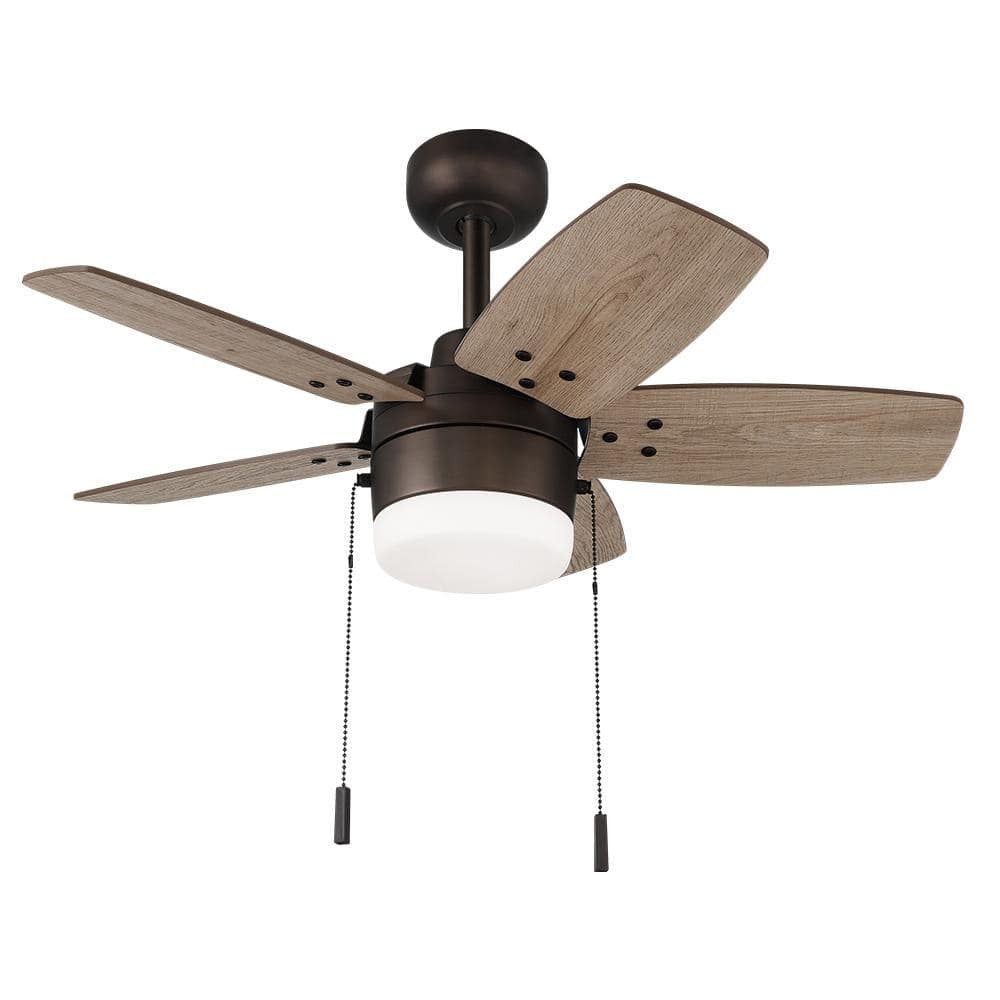 GLOBE ONLY Waterly 32 in. Indoor in Plated Bronze Ceiling Fan with Integrated LED