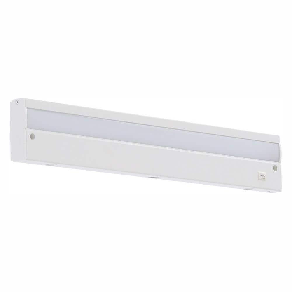 Integrated LED Under Cabinet Light Aluminum Frame Switch Screws Hardwired White