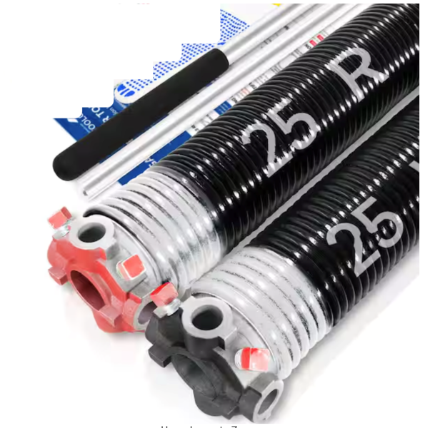 0.218 in. Wire X 2 in. X 25 in. L Electrophoresis Garage Door Torsion Springs in White Left and Right with Winding Bars