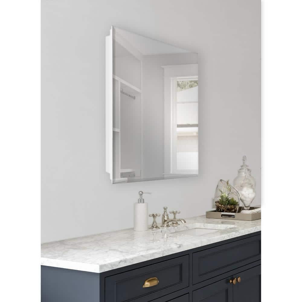 Glacier Bay Medicine Cabinet 4.63"x19.6"x26" Rectangular Frameless W/Mirror