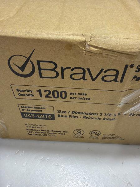 Braval Self-Sealing Sterilization Pouches 1200 Ct