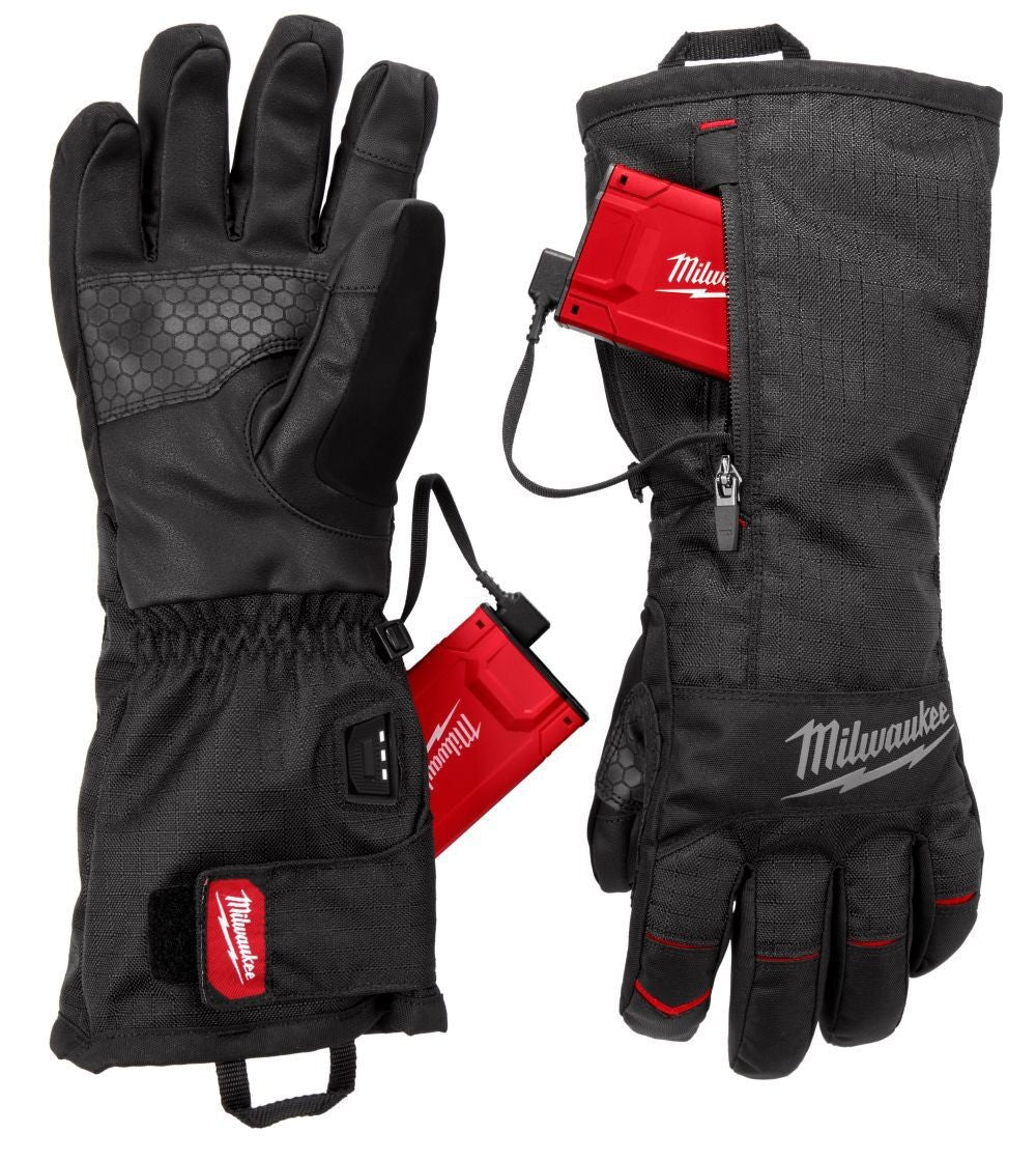 Milwaukee Heated Winter Gloves, Black, Size Large - M700B-21L