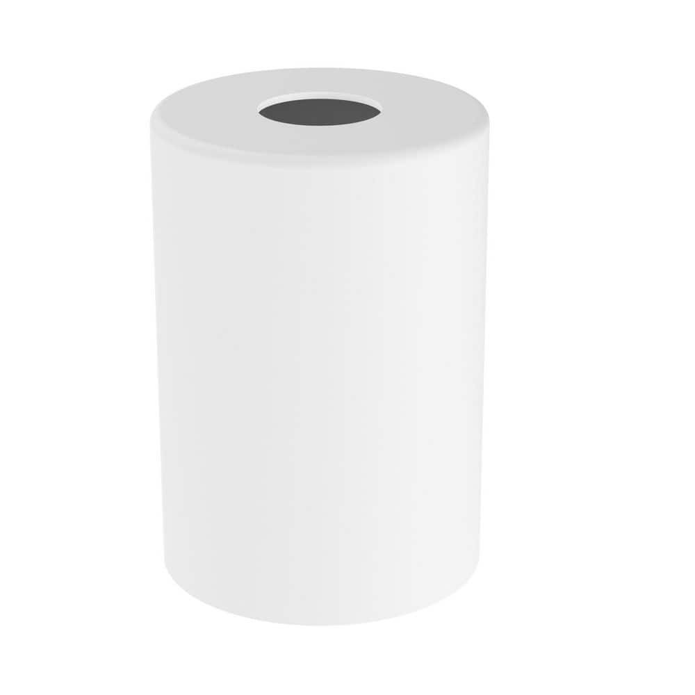 6.5 in. White Cylindrical Glass 1 in. Fitter Width Pendant Shade and Vanity Shade(3-Pack)