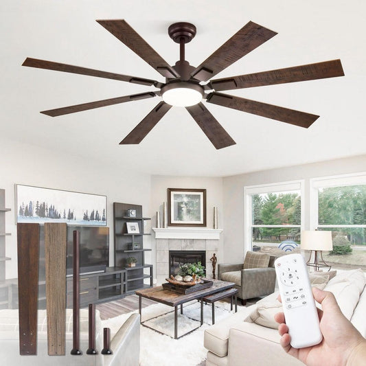 PARTS - MOTOR ONLY - 62 in. Indoor Bronze 3-Colors LED 6-Speeds Industrial Ceiling Fan W/ Dual-Finish Blades and Light Kit and Remote Control
