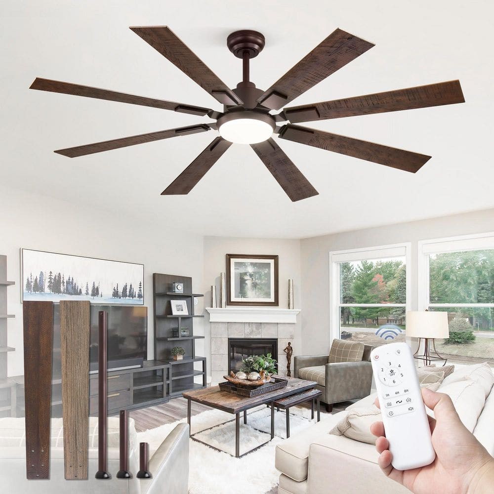 PARTS BLADE (1) ONLY FOR 62 in. Indoor Bronze 3-Colors LED 6-Speeds Industrial Ceiling Fan W/ Dual-Finish Blades and Light Kit and Remote Control