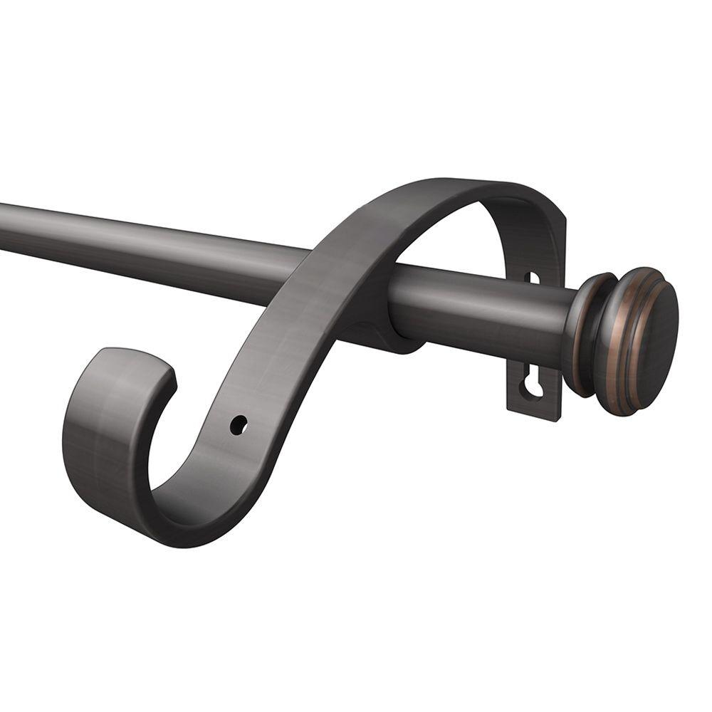 28 in. - 50 in. Telescoping 3/4 in. Double Rod Conversion Kit in Oil Rubbed Bronze
