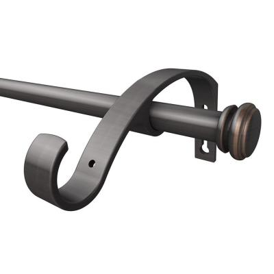 28 in. - 50 in. Telescoping 3/4 in. Double Rod Conversion Kit in Oil Rubbed Bronze