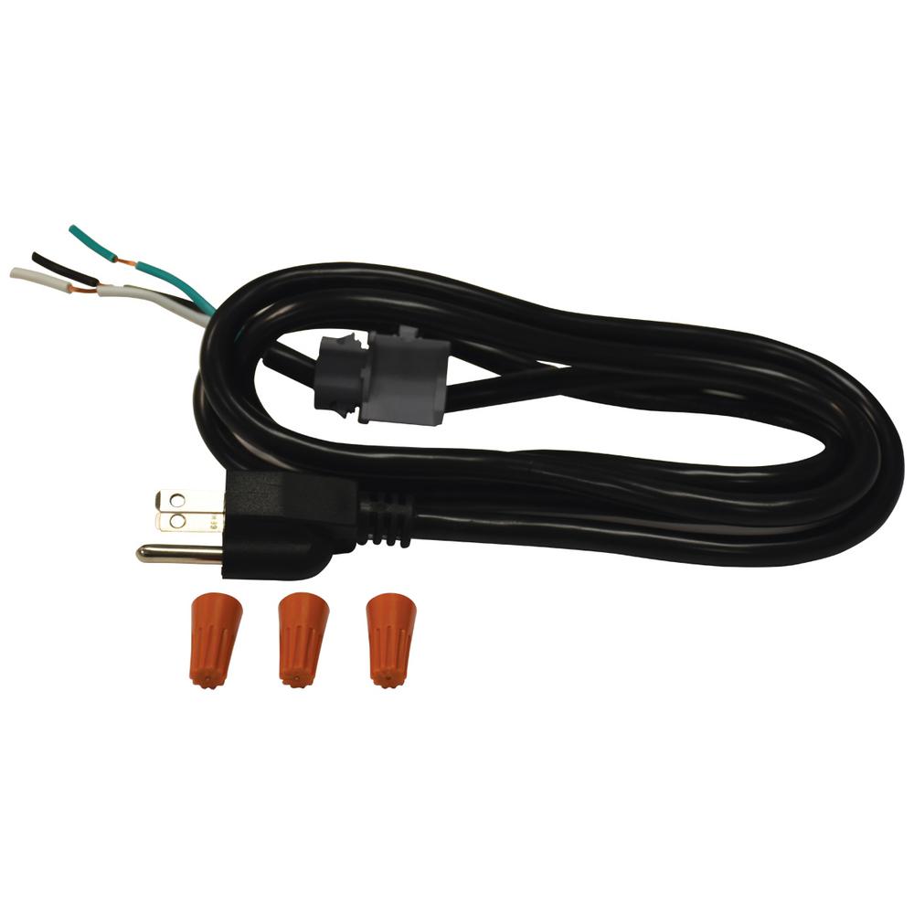 Everbilt 5 Ft. 4 in. 3-Wire Dishwasher Power Plug, Black