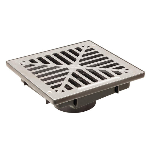 Storm Vortex 9 in. Low Profile Catch Basin Complete with Gray Grate