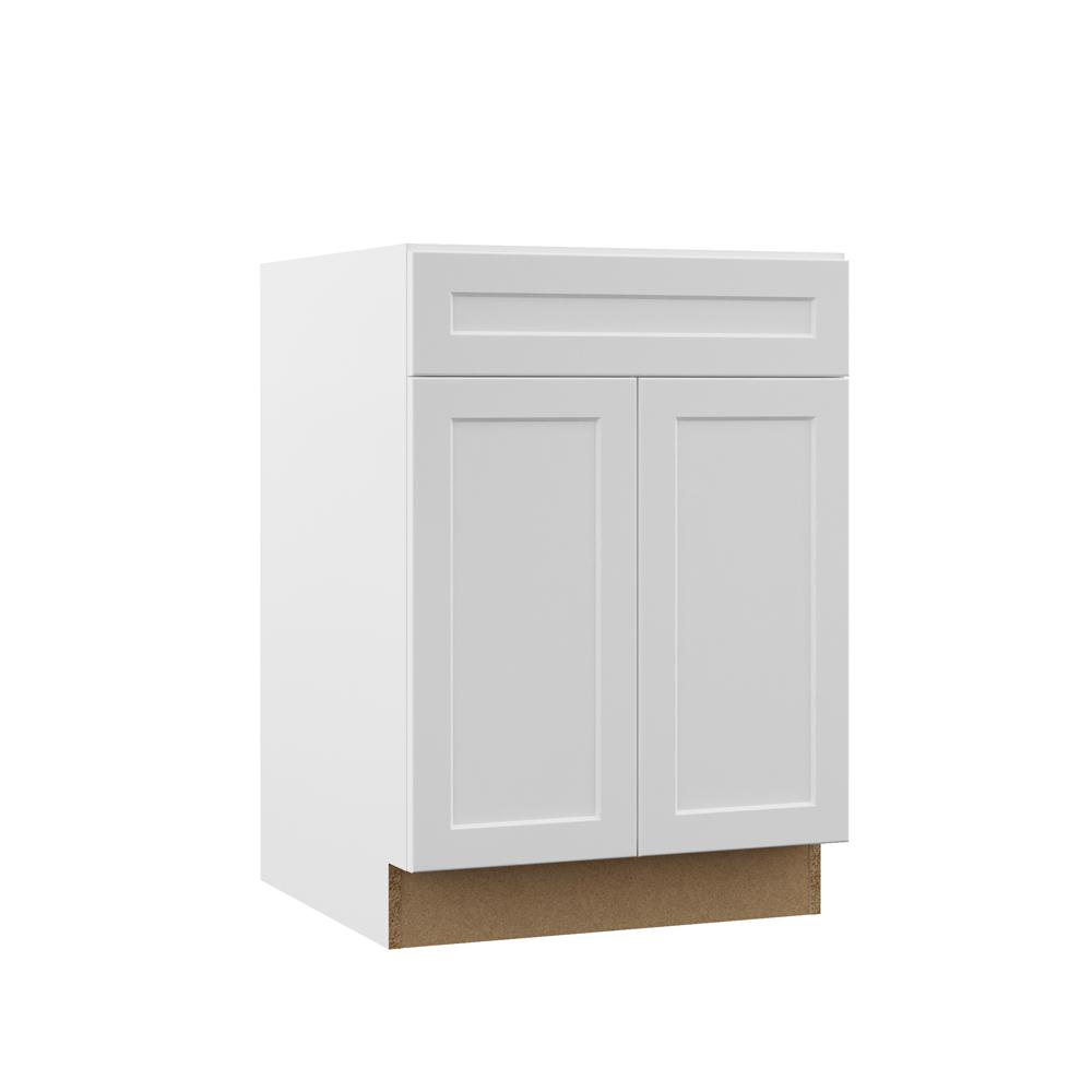 Designer Series Melvern 24" W X 24 in. D X 34.5" H Assembled Shaker Base Kitchen Cabinet Damage to back