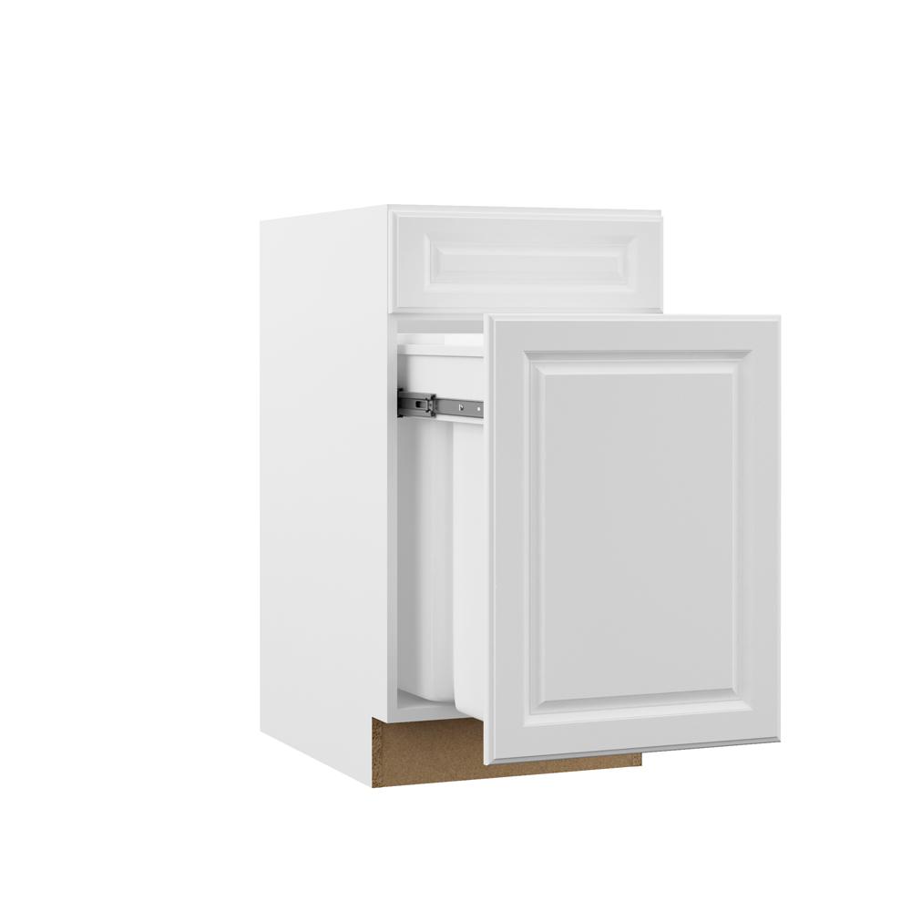 Designer Series Elgin 18"W X 24"D X 34.5 in. H Assembled Raised Panel Double Trash Can Base Cabinet