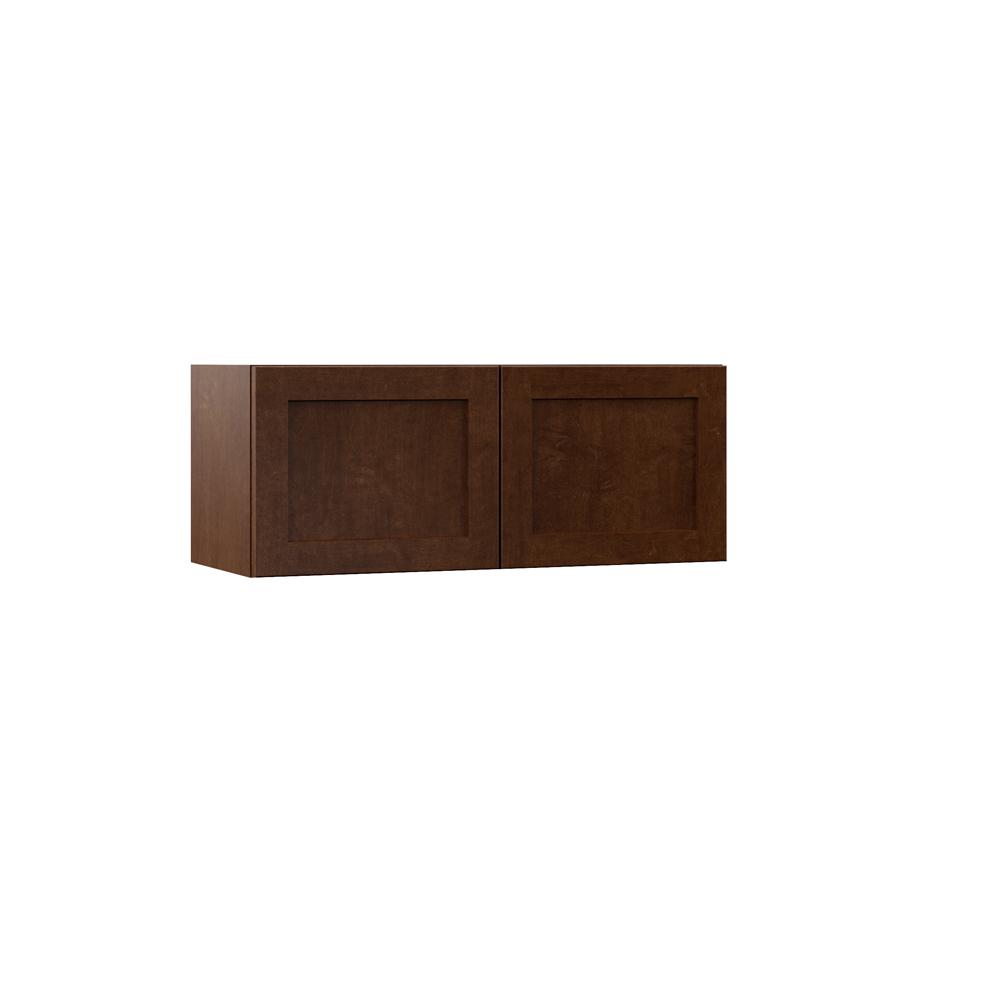Designer Series Soleste 30"W X 12"D X 12"H Assembled Shaker Wall Bridge Kitchen Cabinet in Spice