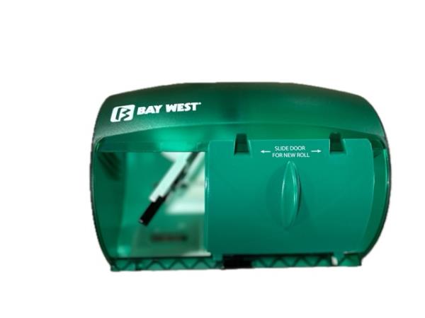 Bay West Silhouette Dubl-Serv 80240, 2 Roll Tissue Dispenser, Green Tint