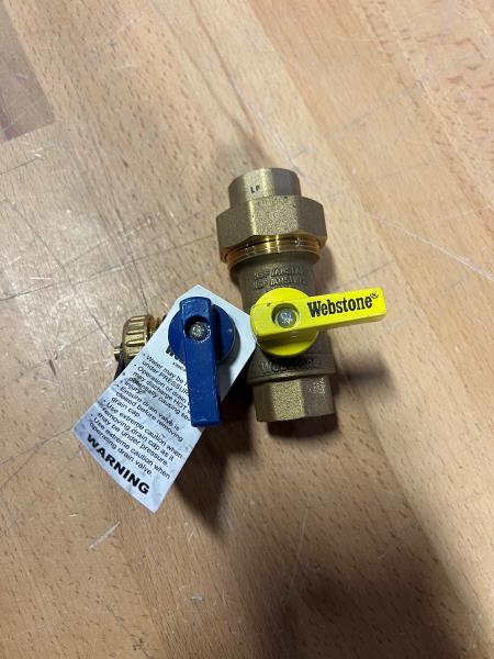 Webstone Tankless Water Heater Valve