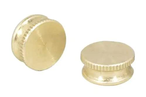 Commercial Electric Fixture Lock-Up Caps, 2-Pack, Brass