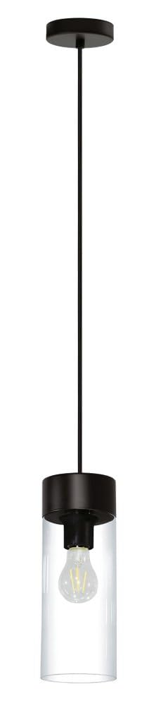 EGLO 202127A MONTEY 1-Light Pendant Hanging Lighting Fixture with Steel Shade for Kitchen Island, Hallway, and Dining Room, 4.5-Inch, Matte Black