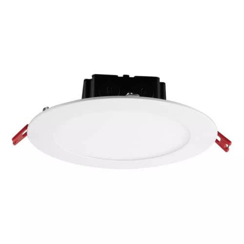 6 in. White Flush Round Wet Rated LED Integrated Recessed Lighting Kit