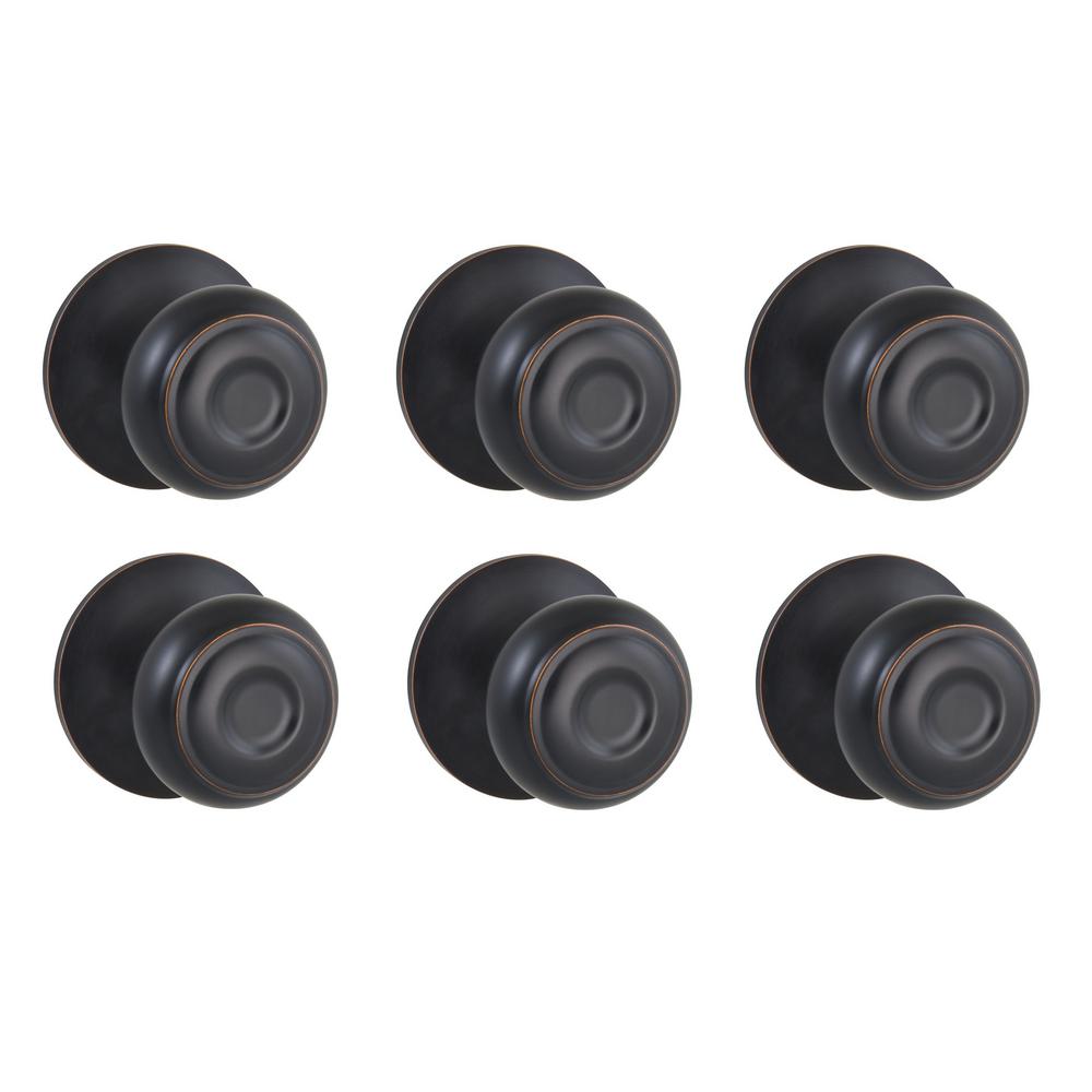 Hartford Aged Bronze Hall/Closet Door Knob Contractor Pack