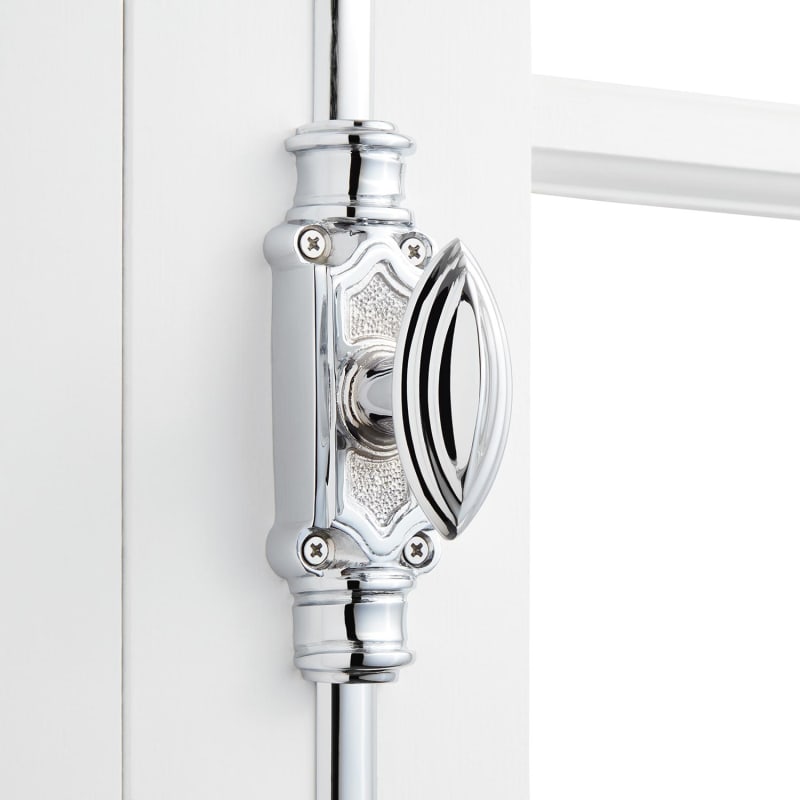 Signature Hardware 942152 Barcheski Solid Brass Cremone Bolt for 6' Windows Chrome Security Bolt Cremone Bolt