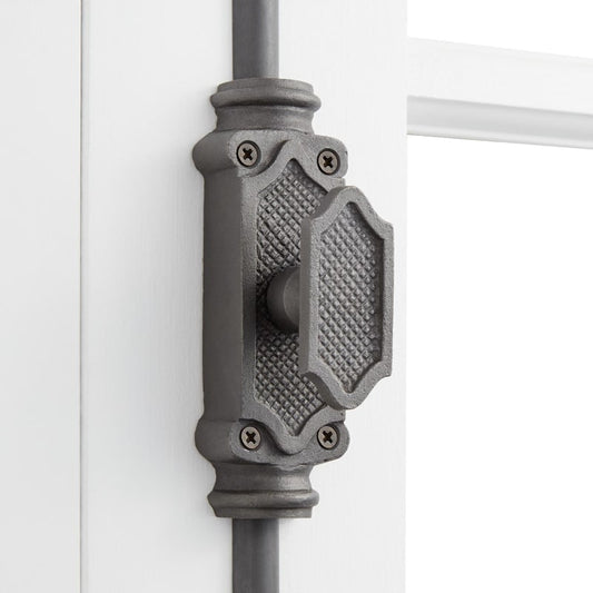 Signature Hardware 436284 Lattice Iron Cremone Bolt for 6' Windows Antique Iron Security Bolt Cremone Bolt