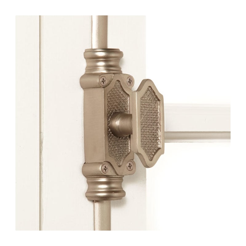 Signature Hardware 920741 Lattice Solid Brass Cremone Bolt for 6' Windows Brushed Nickel Security Bolt Cremone Bolt