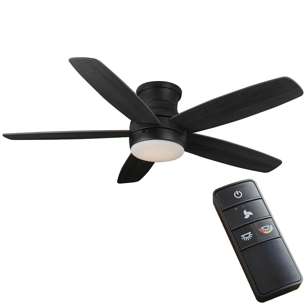 Ashby Park 52" White Color Changing Integrated LED Matte Black Indoor Ceiling Fan with Light Kit and Remote Control - PARTS