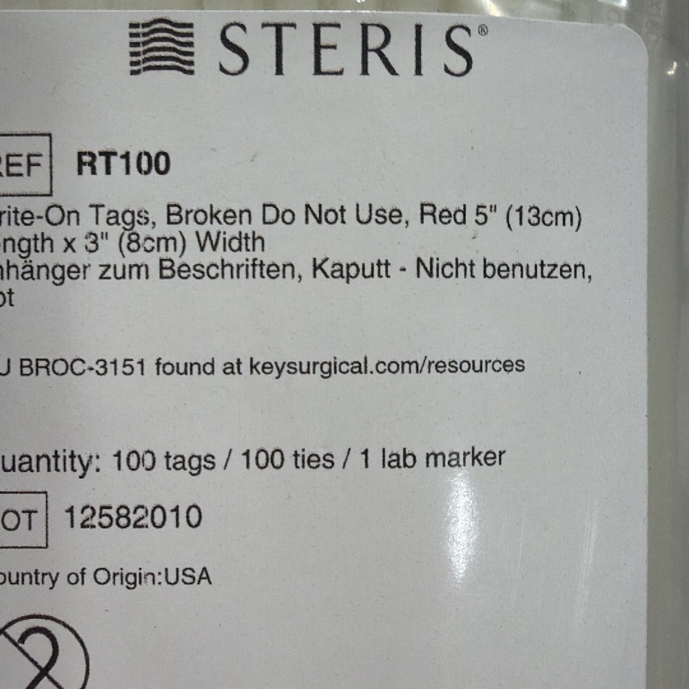 Steris RT100 Write-On Tags Bundle