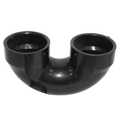 NIBCO 2 in. ABS DWV Hub X Hub Return-Bend, Black