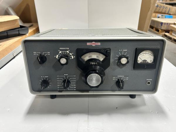 Collins 75S-1 Receiver - Vintage Ham Radio, Tube-Powered, Gray