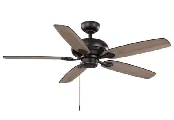 *READ* Hampton Bay Rockport II 52 in. Indoor Matte Black LED Ceiling Fan