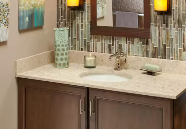 Vista 21.25 in. W Quartz Vanity Sidesplash in Orion