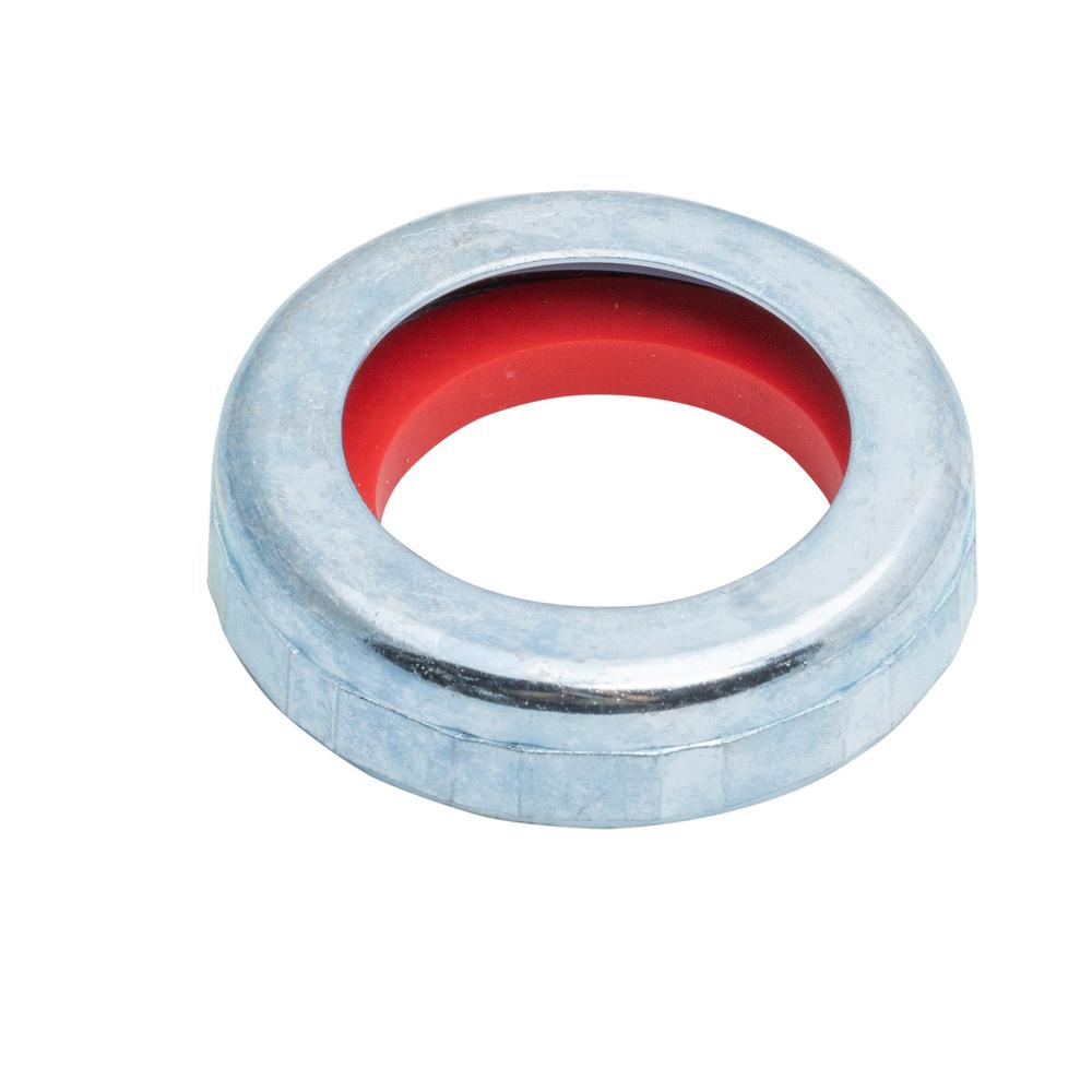 1-1/2 in. X 1-1/4 in. Sink Drain Pipe Zinc Slip-Joint Nut and Rubber Reducing Washer
