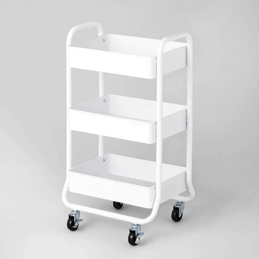 REPLACEMENT SHELF ONLY for 3 Tier Metal Utility Cart White - Brightroom