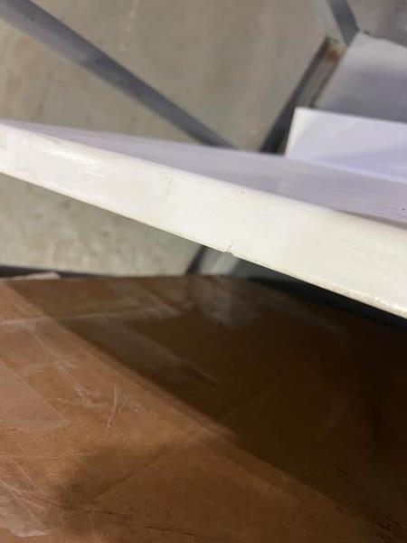 (CHIP) Swan CV02243.010 Contour 43-in L x 22-in W x 6.25-in H Solid Surface Vanity Top, White