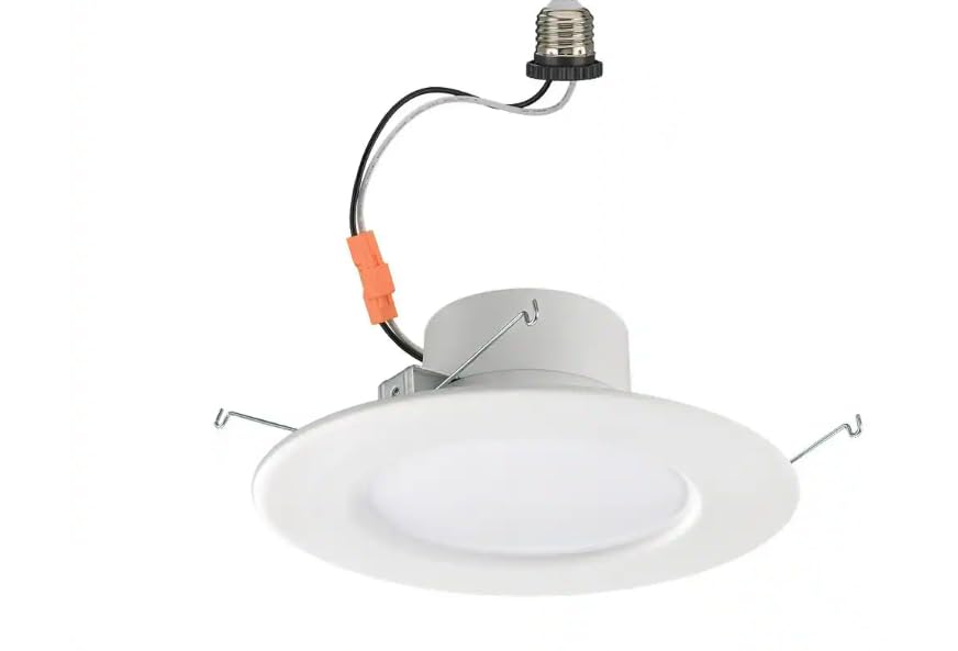 FOR PARTS Commercial Electric 5 in./6 in.Smart Integrated LED Recessed Light Trim Wireless Adjustable CCT New Construction Remodel Powered by Hubspace 538561010