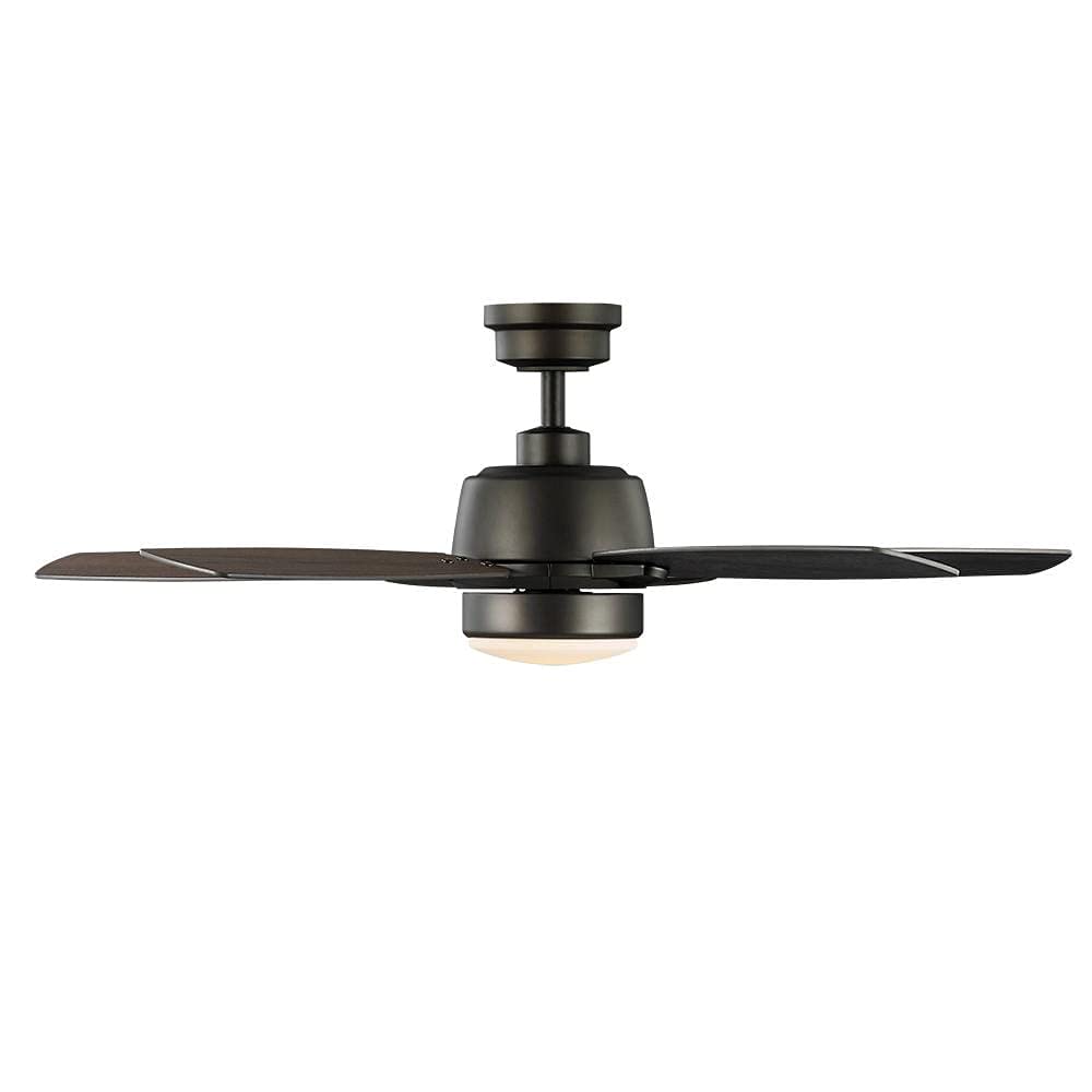 NO GLASS SHADE Fawndale 46 in. Indoor Integrated LED Bronze Ceiling Fan with Light Kit 5 Reversible Blades and Remote Control