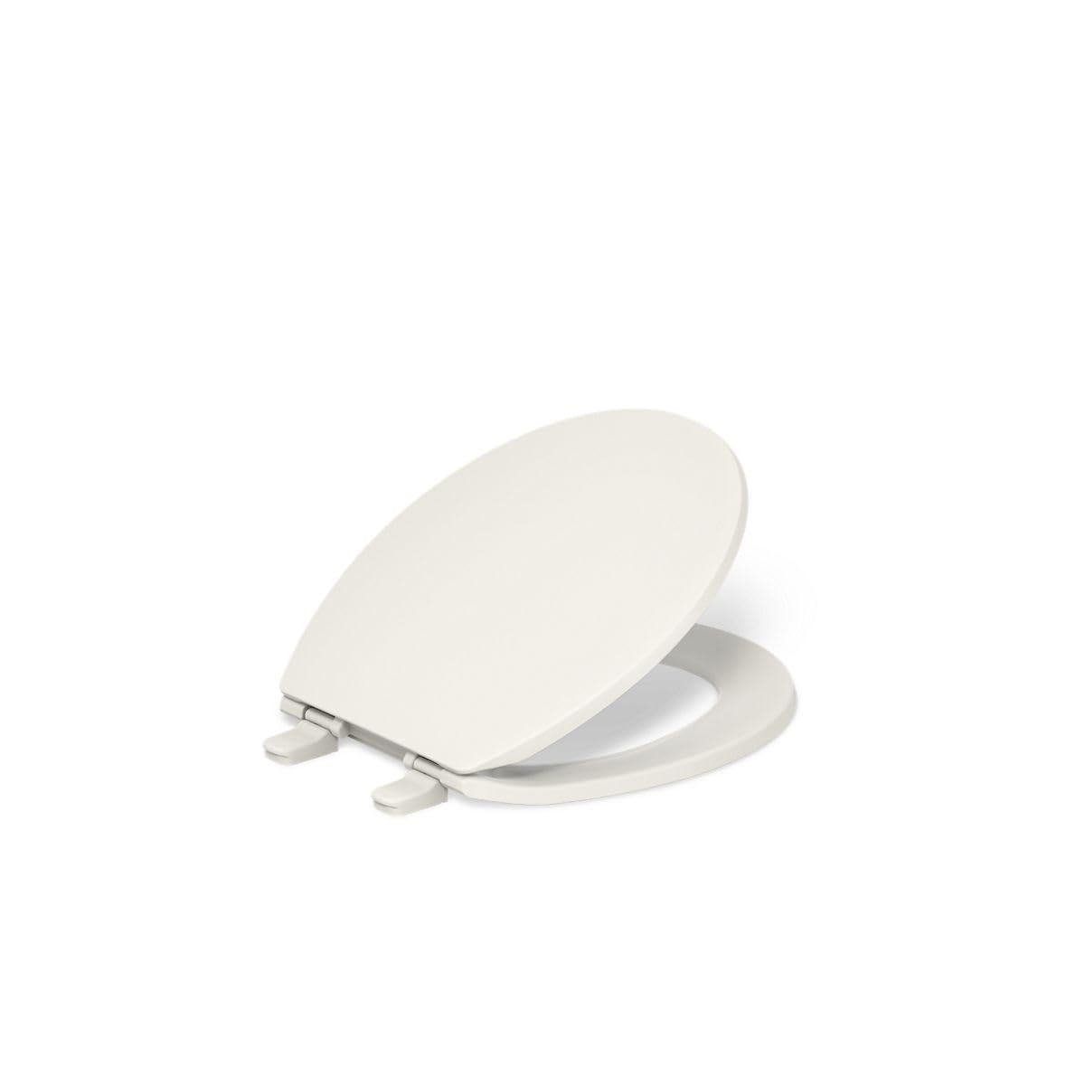 KOHLER 20111-96 Brevia, Slow Close Toilet Seat, Round Toilet Seat, Grip-Tight Bumpers Quick-Attach Hardware, Biscuit