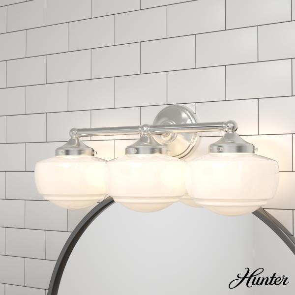 Hunter Fan Company 19460 Saddle Creek Vanity Light, Brushed Nickel