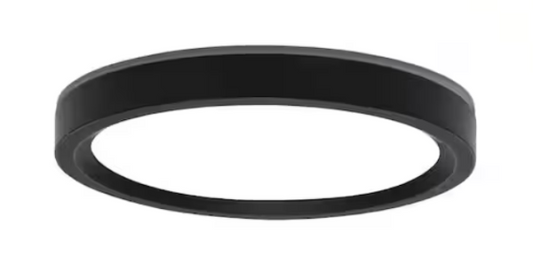 NO HARDWARE Commercial Electric 7.5 in. Oil Rubbed Bronze Trim LED Flush Mount