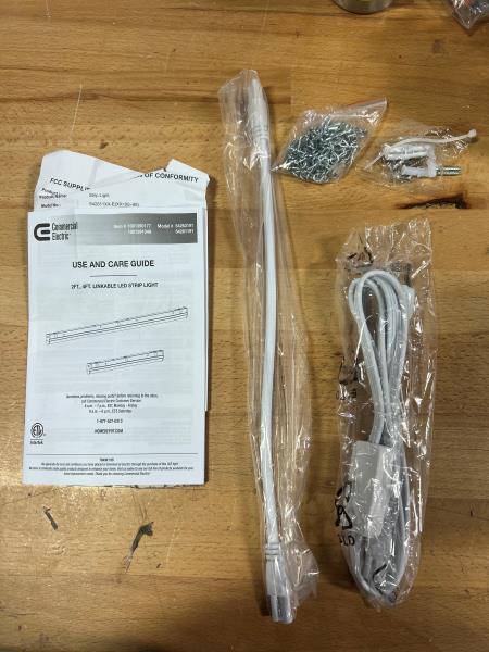 HARDWARE ONLY for Commercial Electric Plug-in Linkable Strip Light