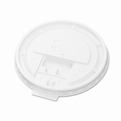 Dopaco Tear Back Cup Lid White  Plastic | 1000/Case