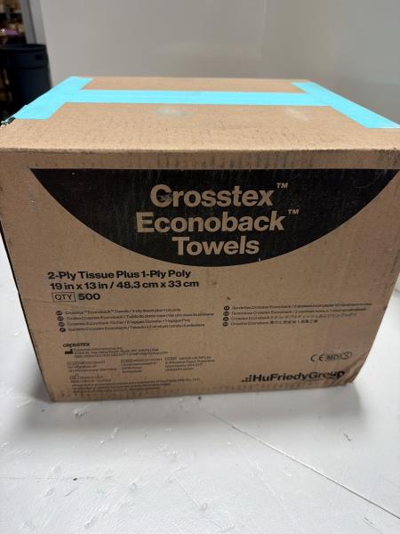 Crosstex Econoback Towels 19x13in 500 Count