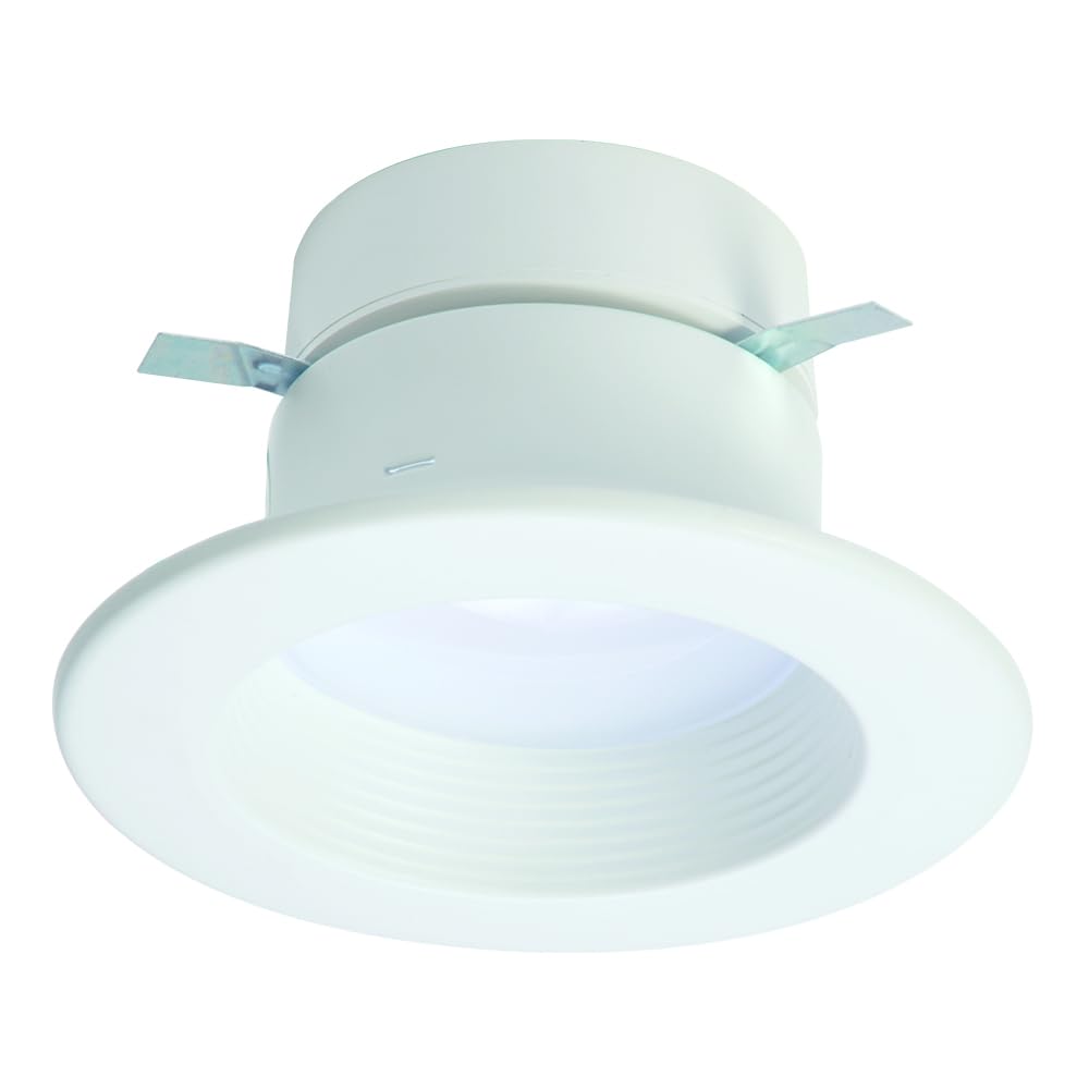 HALO RL 4 in. White Integrated LED Recessed Ceiling Light Trim at Selectable CCT (2700K-5000K), Extra Brightness (915 Lumens)