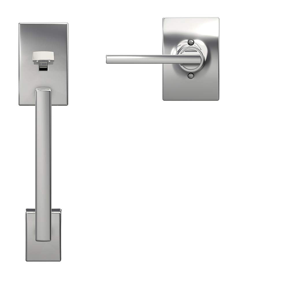 Schlage FE285 625 LAT CEN Lower Half Handleset, Bright Chrome