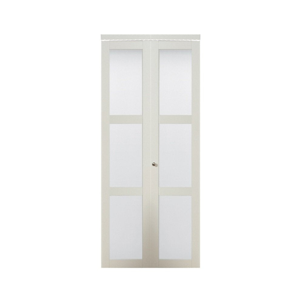 Renin 36 in. x 80 1/2 in. Euro 3-Lite Bi-Fold Door