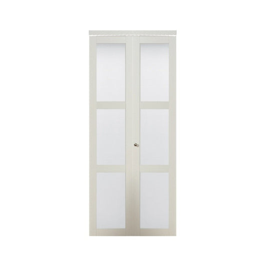 Renin 36 in. x 80 1/2 in. Euro 3-Lite Bi-Fold Door