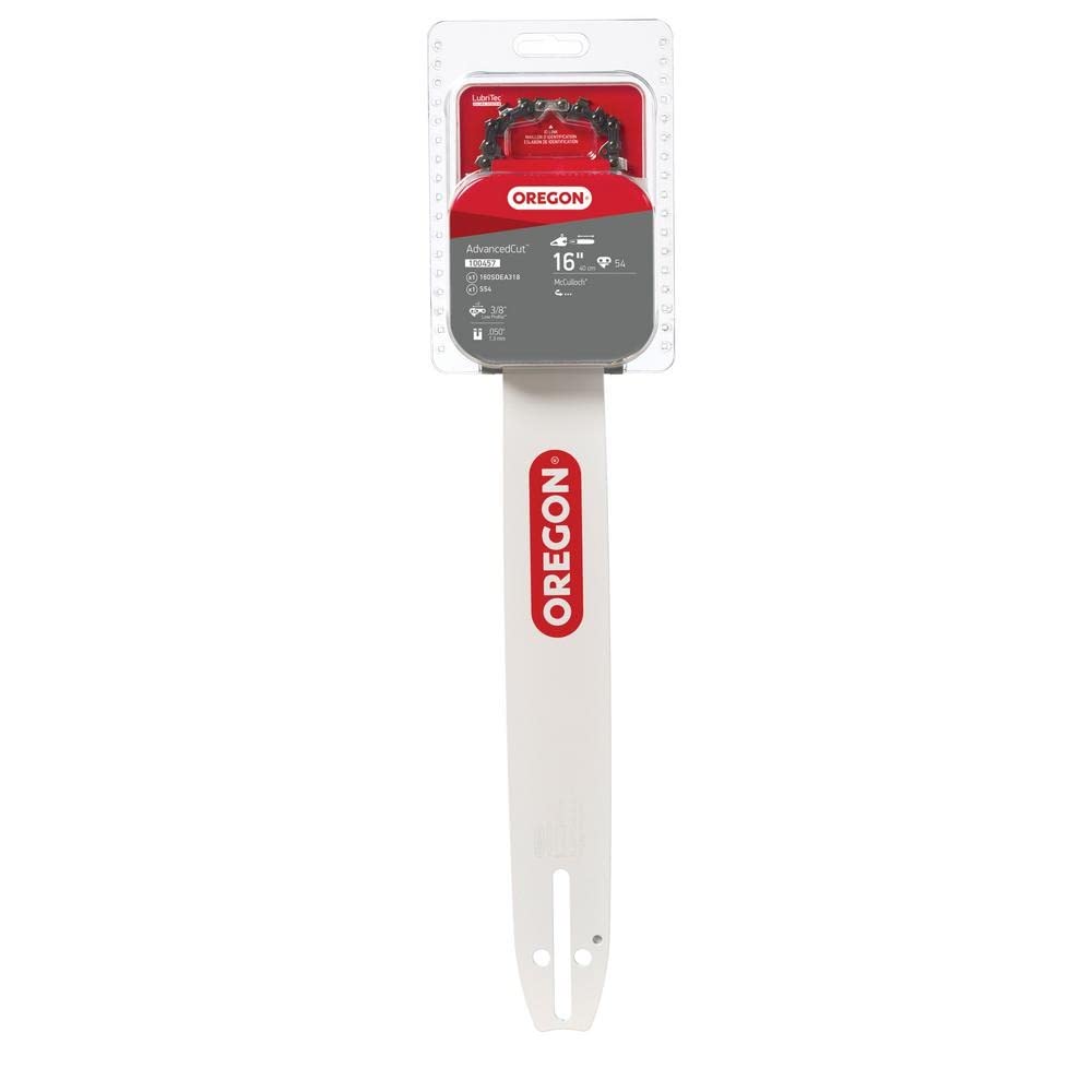 Oregon 100457 16-Inch Bar & 91VG Chainsaw Blade Combination, Fits McCulloch, Craftsman, Gray