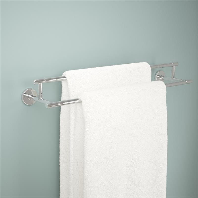 DELTA FAUCET 75925 Trinsic 24 in. Double Wall Mount Towel Bar Bath Hardware Accessory in Polished Chrome