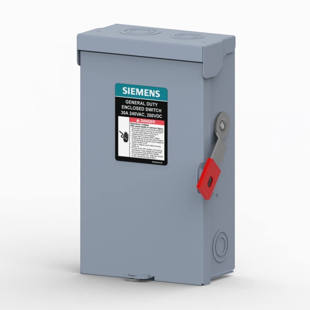 Siemens GNF321LLA 30-Amp, 3-Pole, 240V General Duty Max Series Safety Switch, Non-Fusible, Indoor